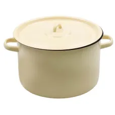 Кастрюля эмалированная цилиндрическая без рисунка – Сибирские Товары 5.5 л