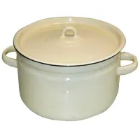 Кастрюля эмалированная цилиндрическая без рисунка – Сибирские Товары 8 л