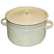 Кастрюля эмалированная цилиндрическая без рисунка – Сибирские Товары 8 л