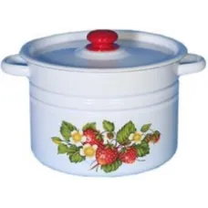 Кастрюля эмалированная цилиндрическая с рисунком – Сибирские Товары 8 л