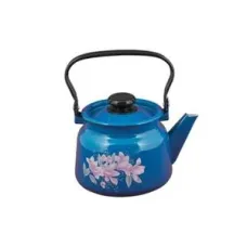 Чайник эмалированный с рисунком васильковый - Сибирские Товары 2.3 л