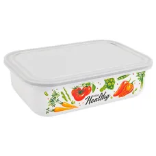 Лоток эмалированный Овощи 1.5 л прямоугольный пласт/кр TM Appetite