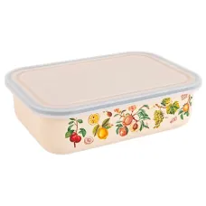 Лоток эмалированный Фруктовый сад 1.5 л прямоугольный пласт/кр TM Appetite