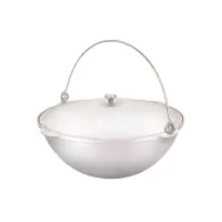 Котел алюминиевый литой походный 12 л алюминиевая крышка ТМ KUKMARA