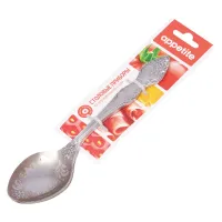 Набор ложек столовых из нержавеющей стали М-3 художественная роспись 3 предмета - Павловский Завод