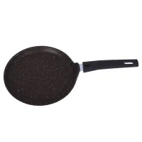 Сковорода с антипригарным покрытием литая блинная 24 см Кофейный мрамор ТМ KUKMARA