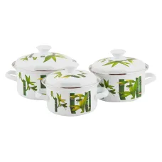 Набор эмалированной посуды 3 предмета Бамбук-1 - Эмаль