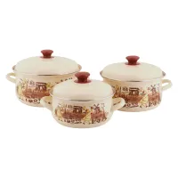 Набор эмалированной посуды 3 предмета Мастер-Шеф-1 – КМЗ