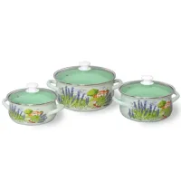 Набор эмалированной посуды 3 предмета Тоскана-ЭКСТРА - КМЗ