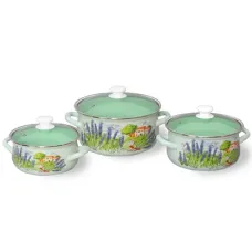 Набор эмалированной посуды 3 предмета Тоскана-ЭКСТРА - КМЗ