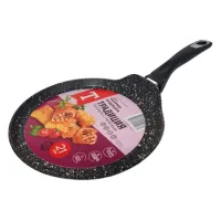 Блинница с антипригарным покрытием литая 21 см Мрамор индукция ТМ Традиция