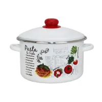 Кастрюля эмалированная цилиндрическая Паста 4 л мет/об