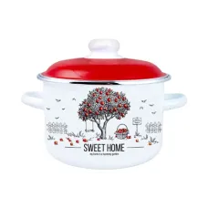 Кастрюля эмалированная цилиндрическая Apple Tree 2 л ТМ Appetite