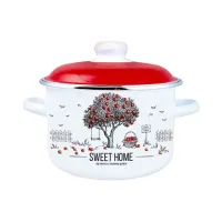 Кастрюля эмалированная цилиндрическая Apple Tree 3 л ТМ Appetite