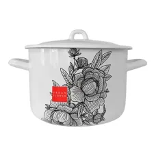 Кастрюля эмалированная 4.3 л Urban Flower