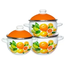 Набор эмалированной посуды №02 Orange - Северсталь