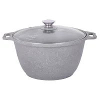 Кастрюля с антипригарным покрытием ТМ KUKMARA Мраморная 4 л