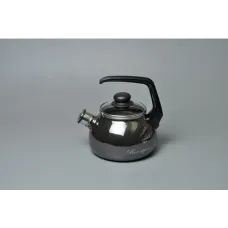 Чайник эмалированный сферический со свистком Bon Appeti мокрый асфальт – Северсталь 2 л