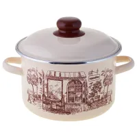 Кастрюля эмалированная цилиндрическая CAFE 2 л ТМ Appetite