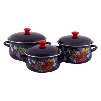 Набор эмалированной посуды 3 предмета Апрель-1 - КМЗ