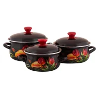 Набор эмалированной посуды 3 предмета Грациозный-1 - КМЗ