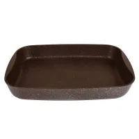 Противень с антипригарным покрытием литой 36.5x26х5.5 см Кофейный мрамор ТМ KUKMARA