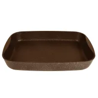 Противень с антипригарным покрытием литой 40х29.5x5 см Кофейный мрамор ТМ KUKMARA