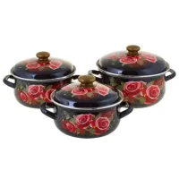 Набор эмалированной посуды 3 предмета Розалия-1 - КМЗ