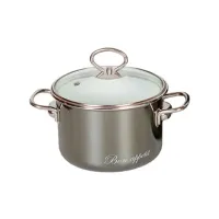 Кастрюля эмалированная цилиндрическая 3 л Bon Appetit мокрый асфальт – Стальэмаль