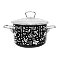 Кастрюля эмалированная цилиндрическая Ferma 3 л TM Appetite