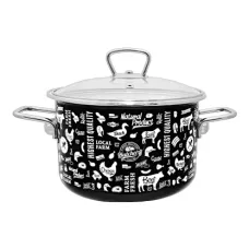 Кастрюля эмалированная цилиндрическая Ferma 3 л TM Appetite