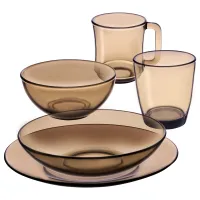 Набор стеклянный 30 предметов Basilico - Стекло Дымка