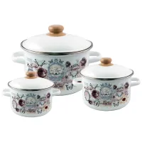 Набор эмалированной посуды 3 предмета №19 Roses ТМ Appetite