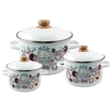 Набор эмалированной посуды 3 предмета №19 Roses ТМ Appetite