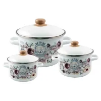 Набор эмалированной посуды из 3 предметов №19 Roses ТМ Appetite
