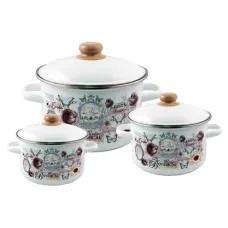 Набор эмалированной посуды из 3 предметов №19 Roses ТМ Appetite