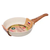 Сковорода с антипригарным покрытием литая 24 см съемная ручка Ваниль ТМ Традиция