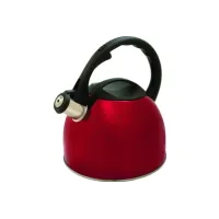 Чайник из нержавеющей стали 2.5 л со свистком красный TM Appetite