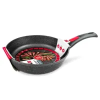 Сковорода с антипригарным покрытием литая 24 см съемная ручка индукция Гранит ТМ НМП