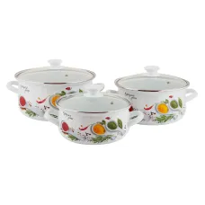 Набор эмалированной посуды 3 предмета Сфер Куркума-1-Экстра - КМЗ