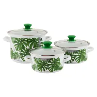 Набор эмалированной посуды 3 предмета цил Монстера-5-1-Экстра - КМЗ