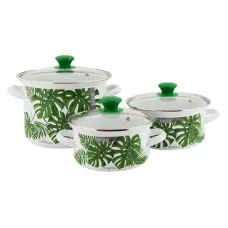 Набор эмалированной посуды 3 предмета цил Монстера-5-1-Экстра - КМЗ