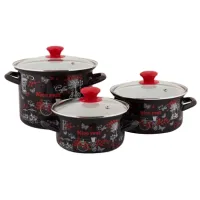 Набор эмалированной посуды 3 предмета Цил Отдых-5-1-Люкс - КМЗ