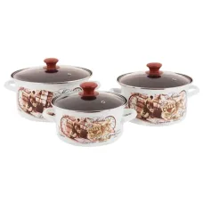 Набор эмалированной посуды 3 предмета цил Эспрессо-1-Экстра - КМЗ