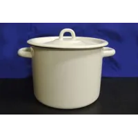 Кастрюля эмалированная цилиндрическая без рисунка 3.5 л – Сибирские Товары