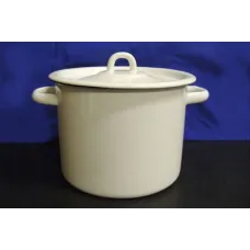 Кастрюля эмалированная цилиндрическая без рисунка 3.5 л – Сибирские Товары