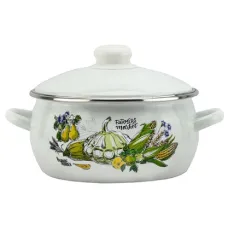 Кастрюля эмалированная сферическая Фермерская лавка мет/об 4 л