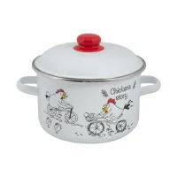 Кастрюля эмалированная цилиндрическая Chickens’stories 4 л – Стальэмаль