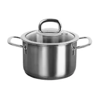 Кастрюля из нержавеющей стали 1.8 л стеклянная крышка SAFIA ТМ KUKMARA