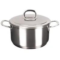 Кастрюля из нержавеющей стали 3 л металлическая крышка SAFIA ТМ KUKMARA